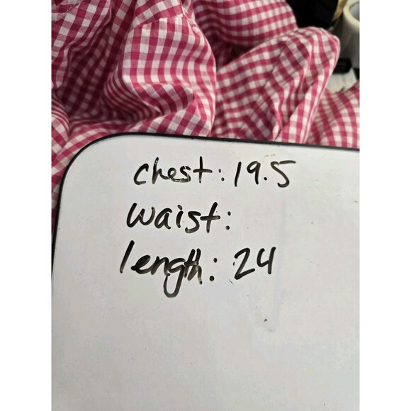 jane and delancey top Woman's L Pink Gingham Checkered Ruffle Sleeve Summer - Picture 6 of 7